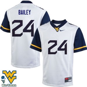 Men's West Virginia Mountaineers NCAA #24 Hakeem Bailey White Authentic Nike Stitched College Football Jersey VS15U72NJ